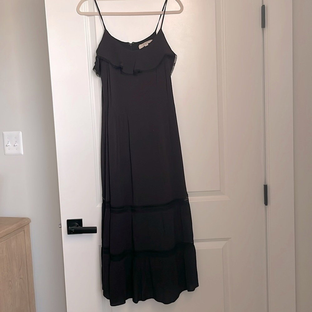 Loft boho black dress